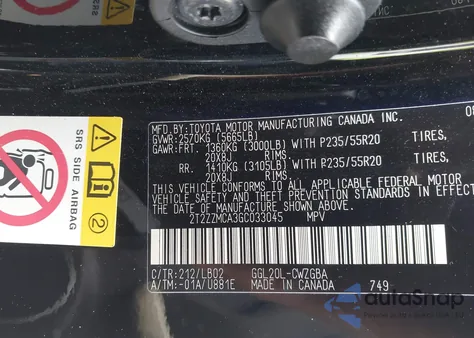 2016 Lexus Rx 350 z USA, uszkodzony, nr VIN 2T2ZZMCA3GC033045